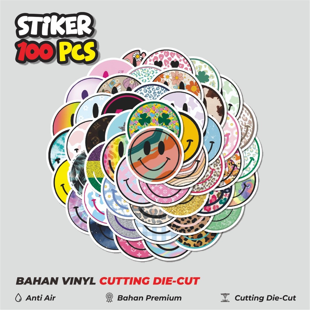 

Terbaru! 50 pcs Stiker Smiley World Series B Dekorasi Lucu Kreatif untuk Notebook, Skateboard, HP