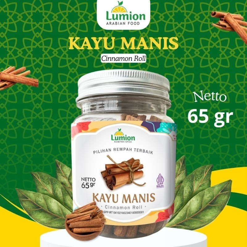 

Lumion Kayu Manis 65gr Rempah Pilihan Fresh Cinnamon Roll Pilihan Kemasan Botol