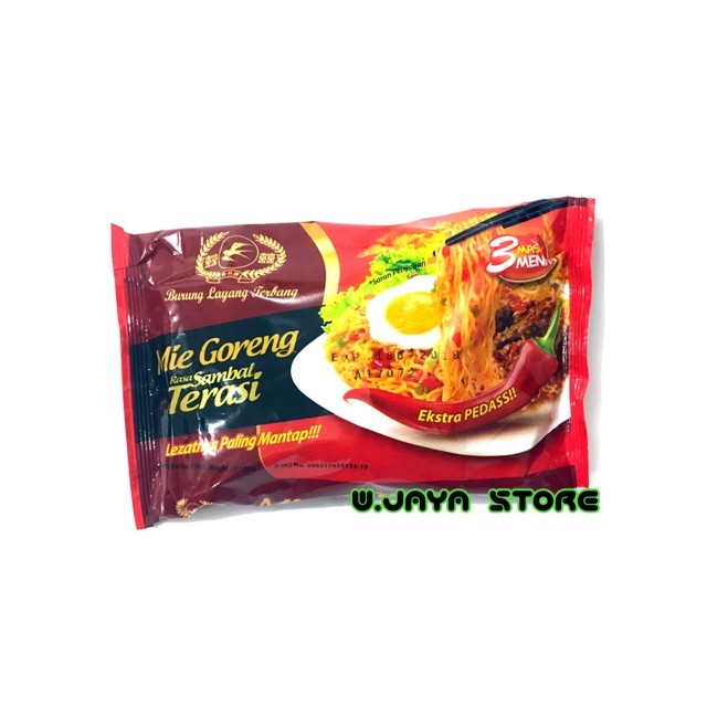 

Mie Goreng Sambal Terasi Cap Burung Layang Terbang