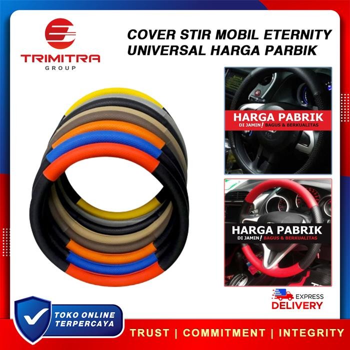 Sigra Sarung Setir/Cover Stir Mobil Exclusive/stir sporty/stir murah - Hitam