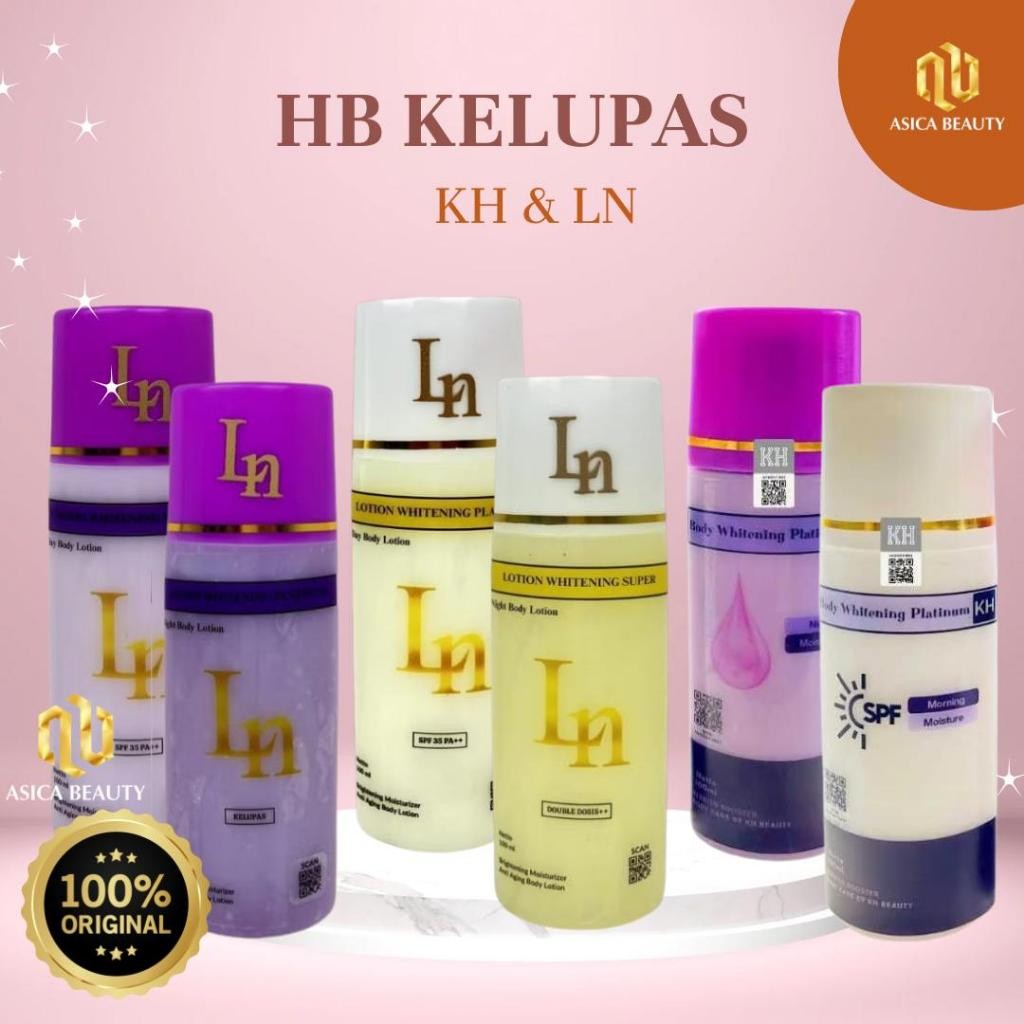 KH| LN Lotion Kelupas| HB Kelupas| Paket Siang Malam| HB Dosting BPOM