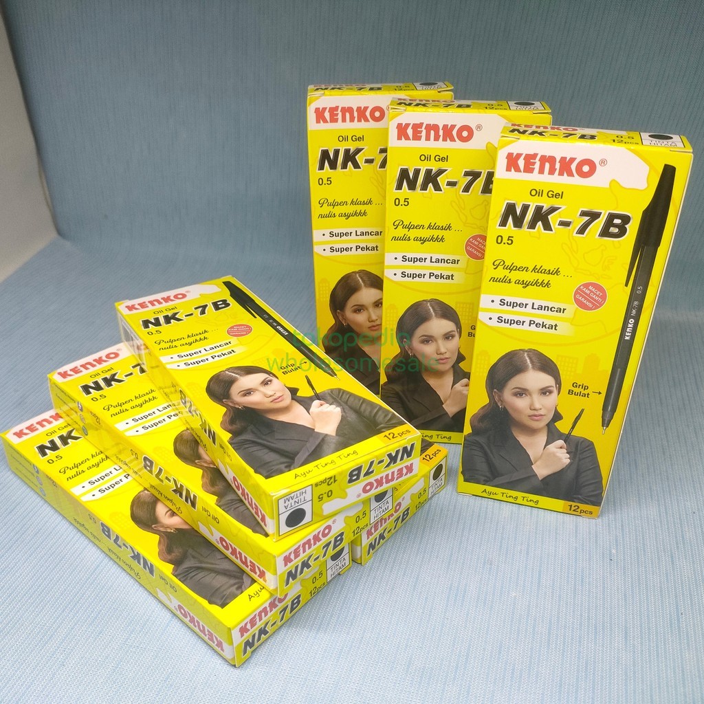 

Pulpen/Ballpoint/Bolpen Kenko NK-7B black per pack isi 12