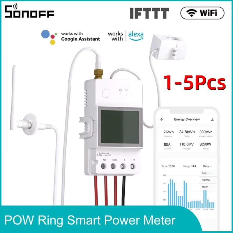 SONOFF POWCT 100A WiFi POW Ring Smart Power Meter Split CT Sensor ESP32  ip Energy Monitor EWeLink A