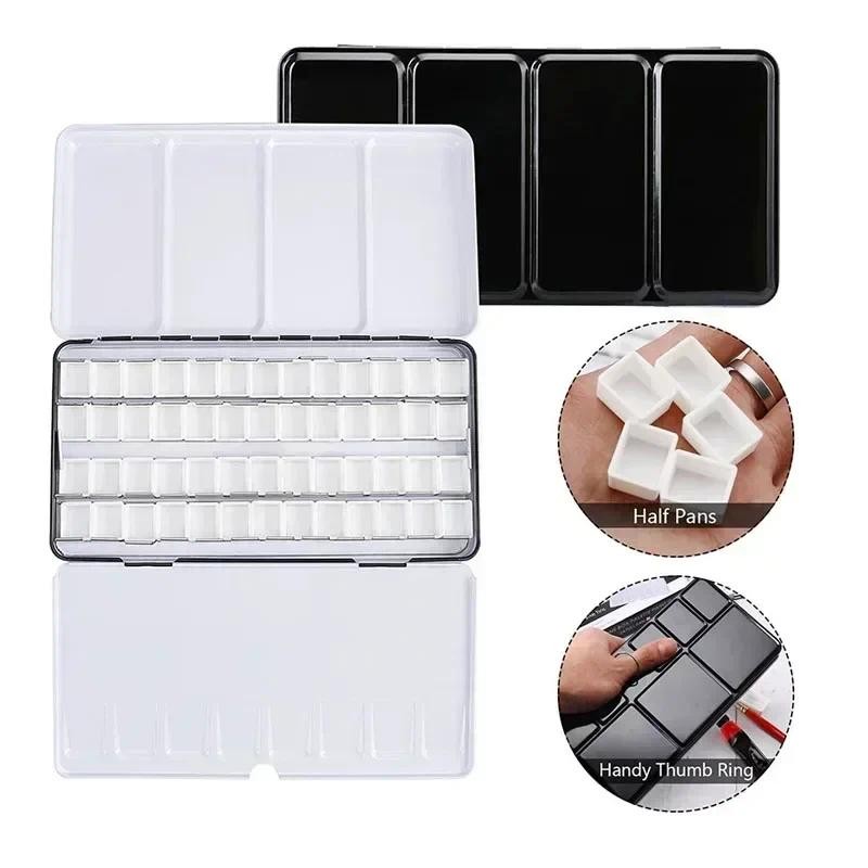 

Detachable Travel Tin / Watercolor With Full Empty Palette Case Pans Half Paint DIY Metal For