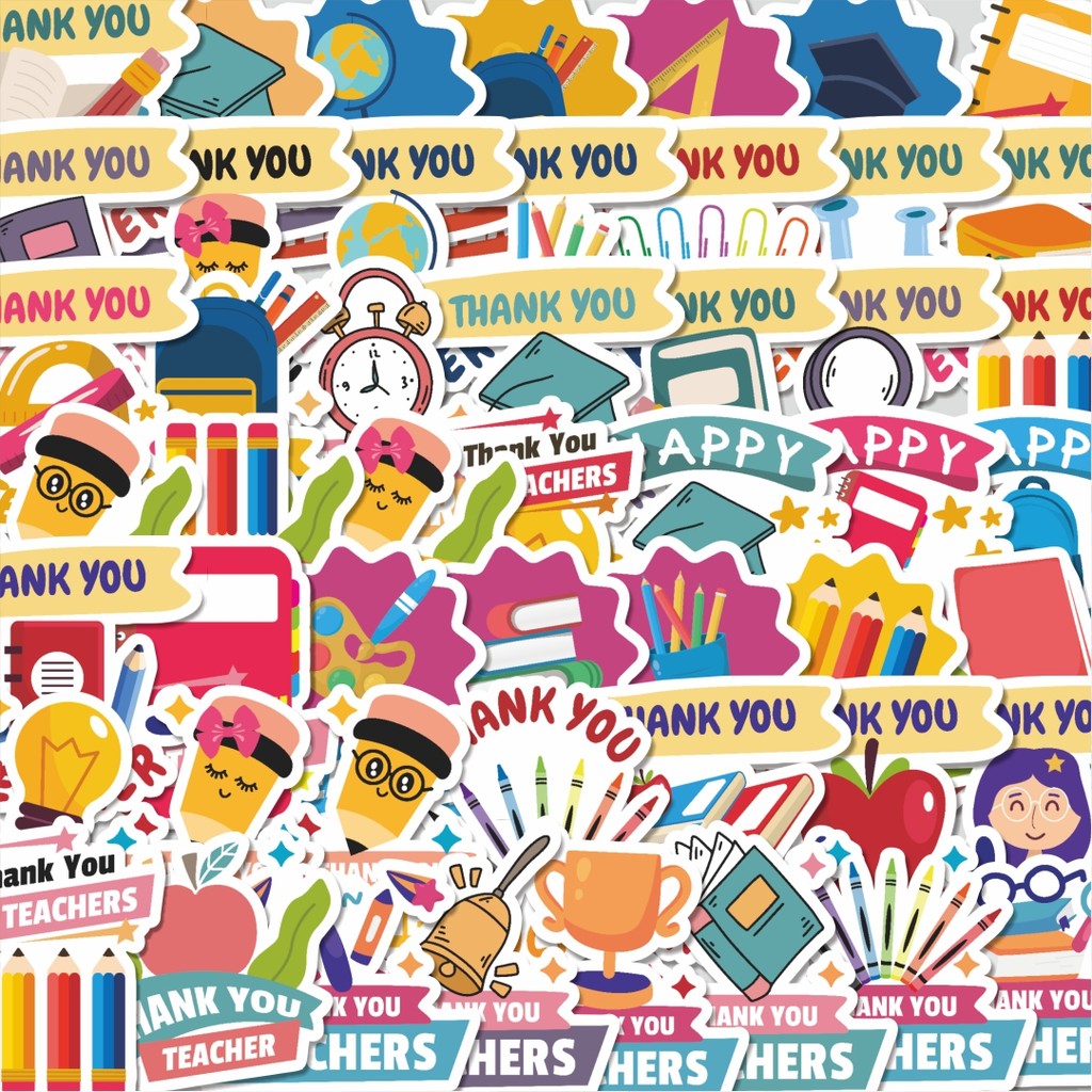 

Stiker Cutting Pack Stiker Thank You Versi 1 Isi 100Pcs Series Aesthetic Lucu Keren Untuk Koper Bahan Vynil