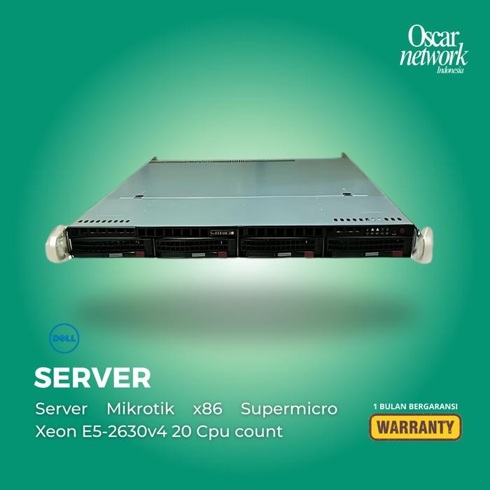 Server Mikrotik x86 Supermicro Xeon E5-2630v4 20 Cpu count