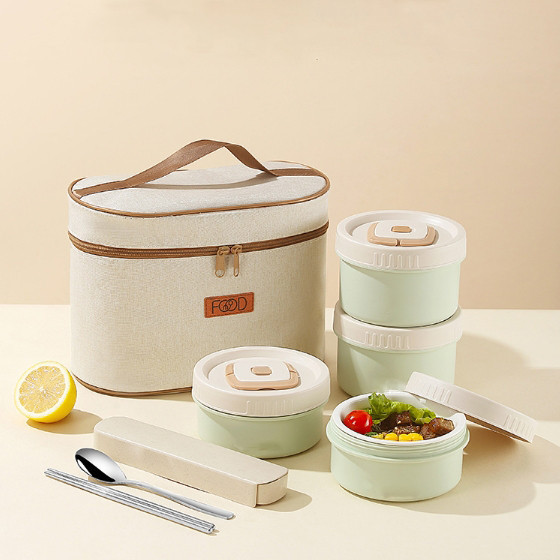 Kotak Makan Keramik (Tupperware) Tutup Rapat Anti Tumpah, Aman Microwave, Untuk Bento & Bekal