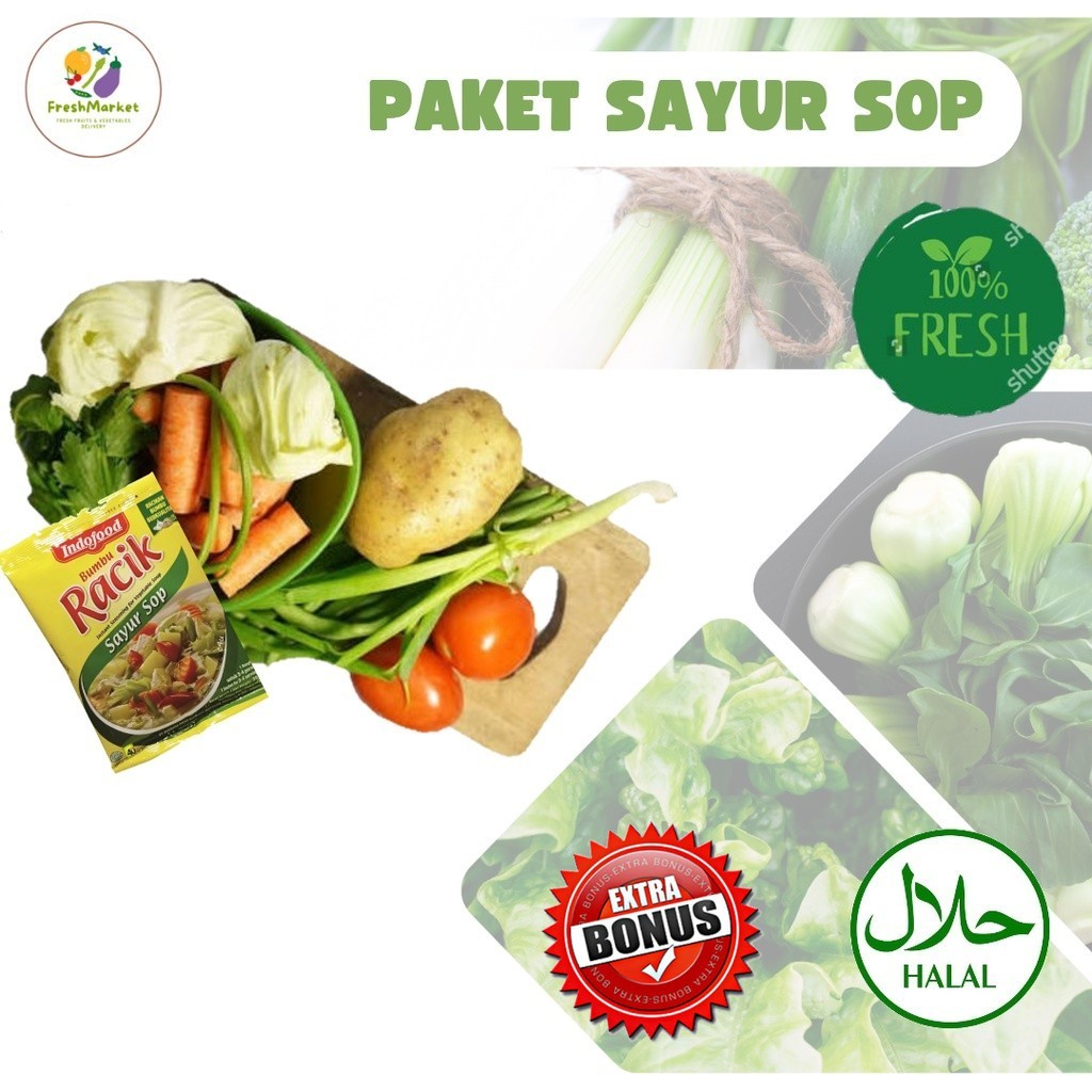 

Paket Sayur Sop Segar 1 Bungkus Sayurinstant