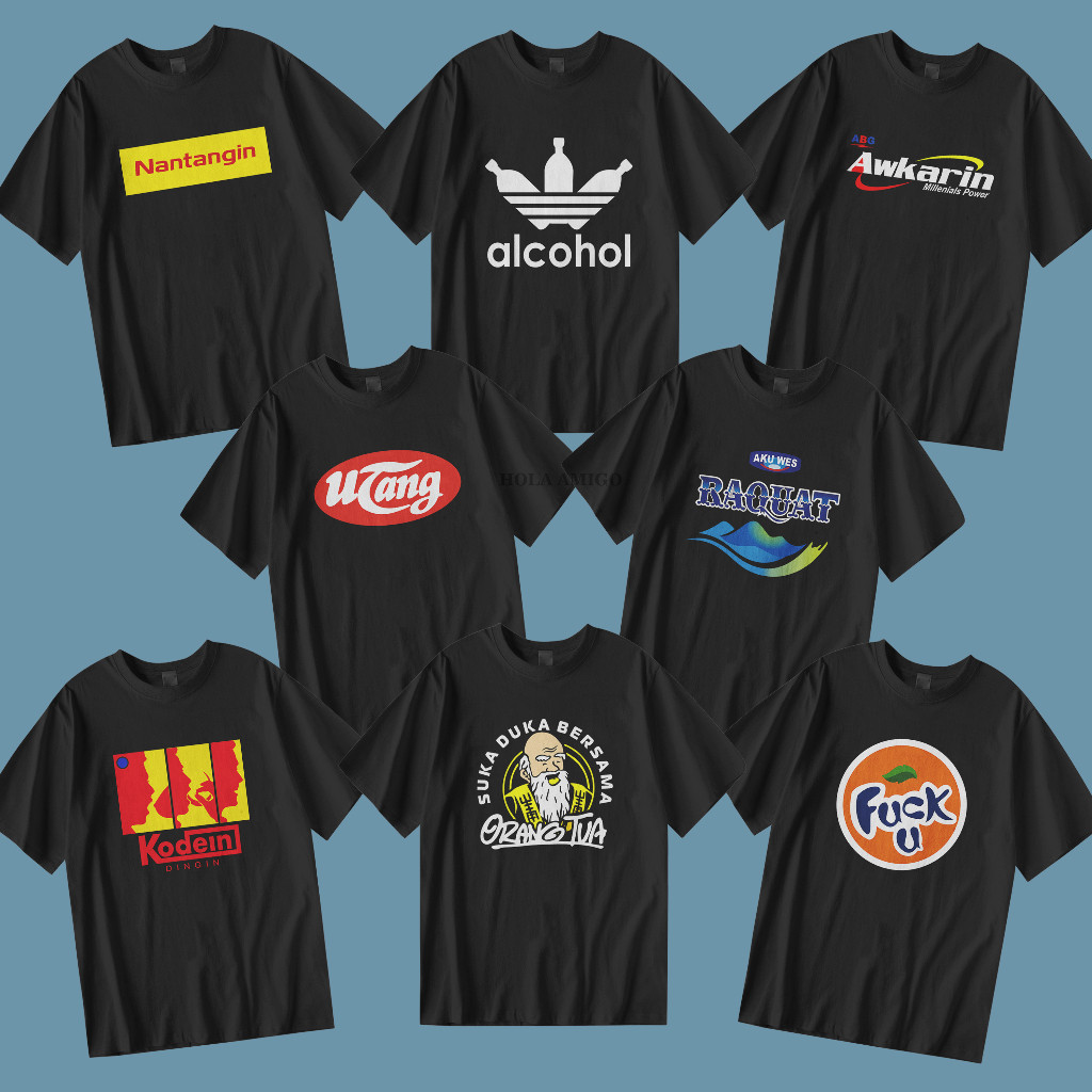 [BS] Kaos / Baju Plesetan Merk / Kaos Viral Meme / Baju Plesetan Brand Logo Merk Part 1