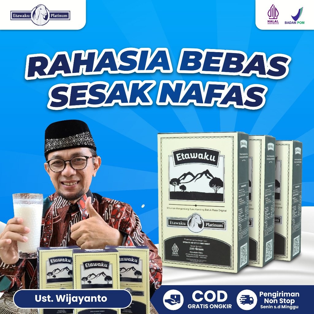 

Etawaku Platinum Paket 3 Box Original - Susu Etawa Murni Rendah Gula & Krimer Nabati Pernafasan