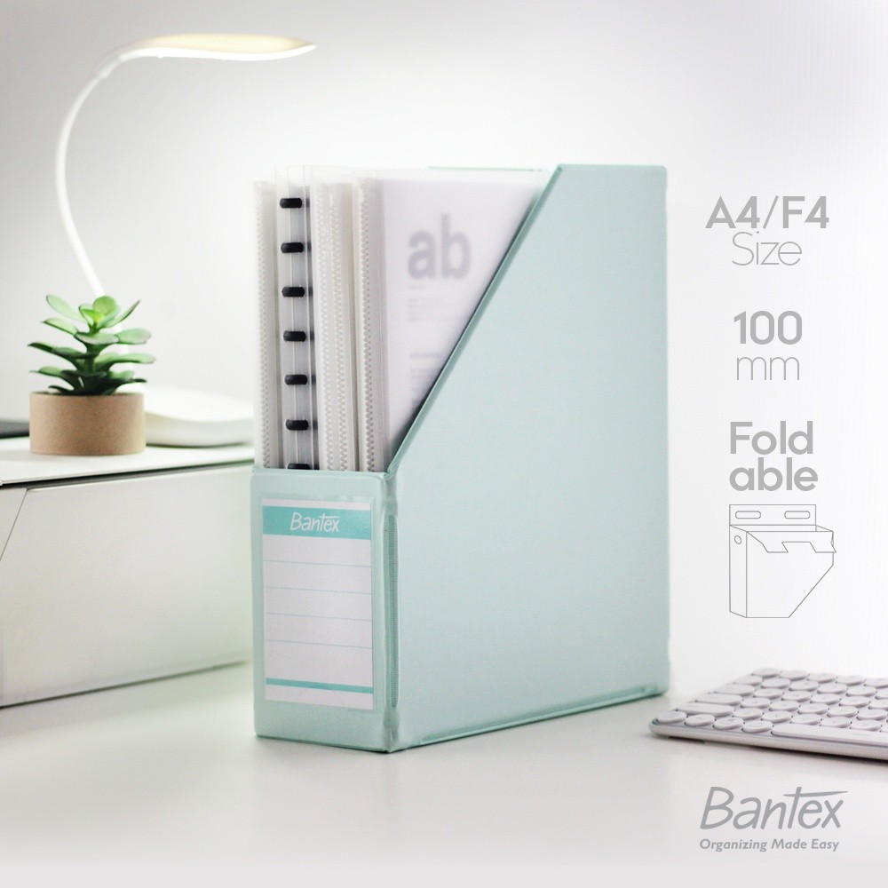 

NEW PRODUK Bantex Box File / Magazine File A4 F4 Folio 100 mm Cool Aqua TERLARIS