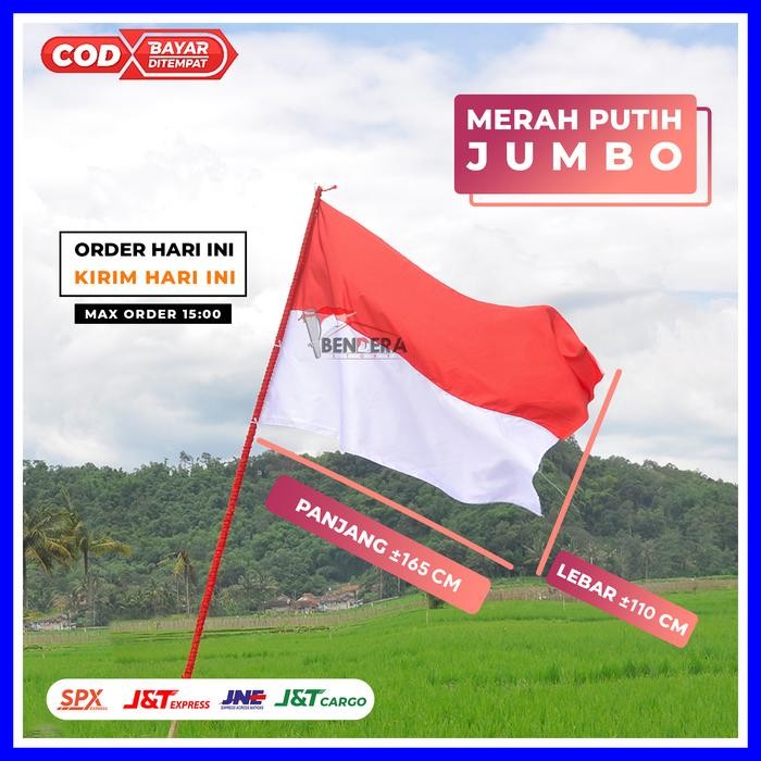 BENDERA MERAH PUTIH JUMBO - JUMBO