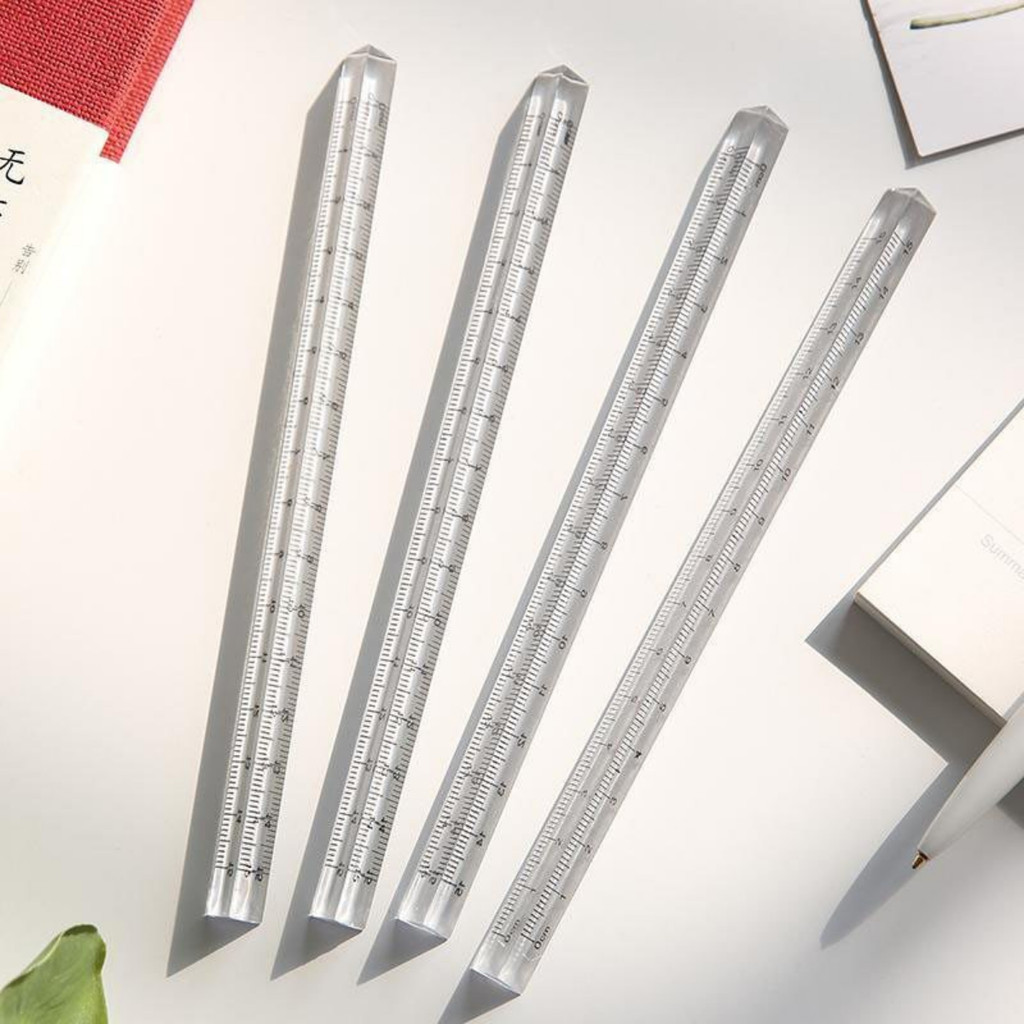 

1PCS Transparent Triangle Ruler School and Office Supplies Stationery