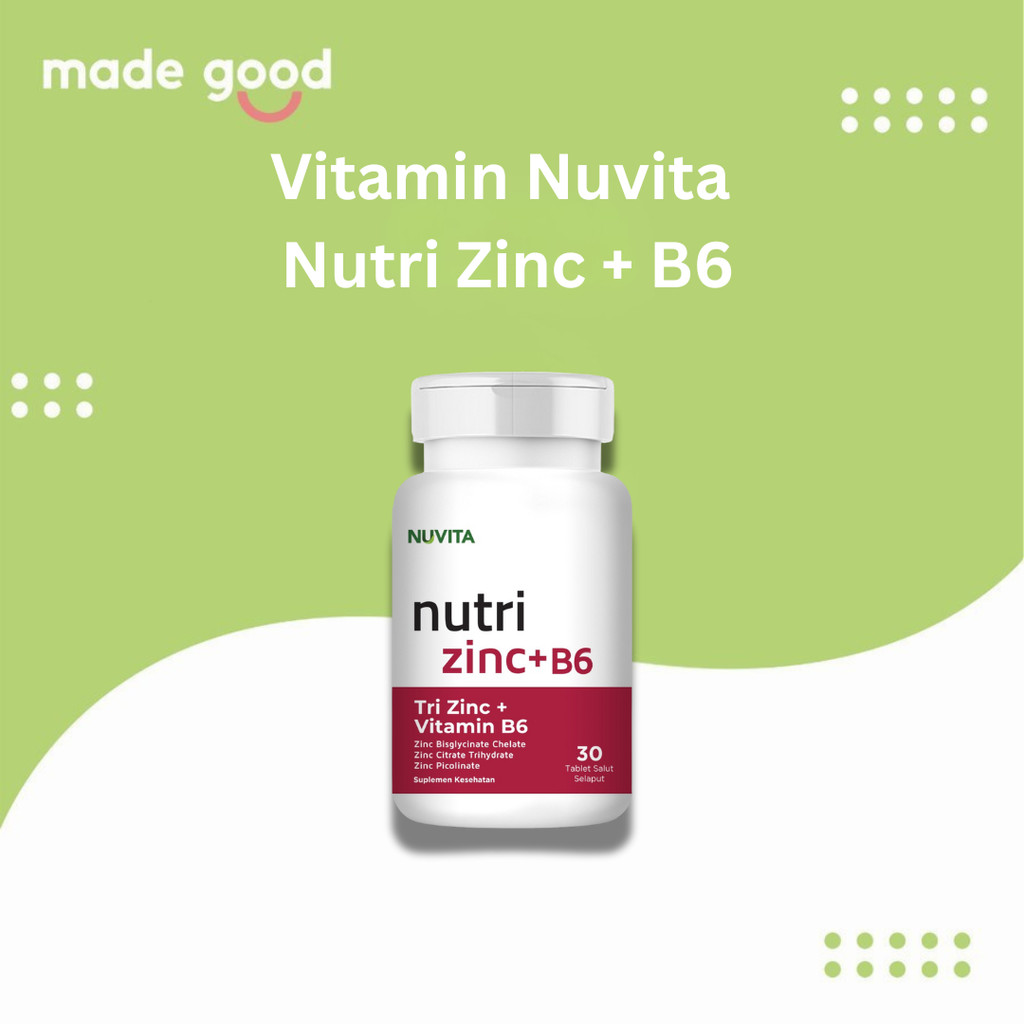 Nuvita Tri Zinc + Vitamin B6 30