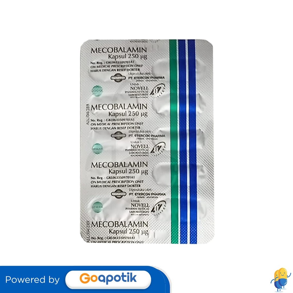 Mecobalamin Novell 250 Mcg Strip 10 Kapsul