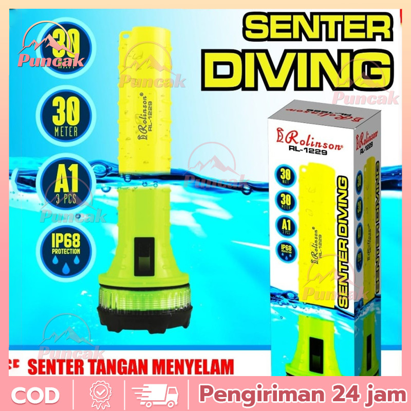 【PUNCAK】Senter Selam Tangan Baterai A1 Rolinson RL-1228 dan RL-1229 Super terang