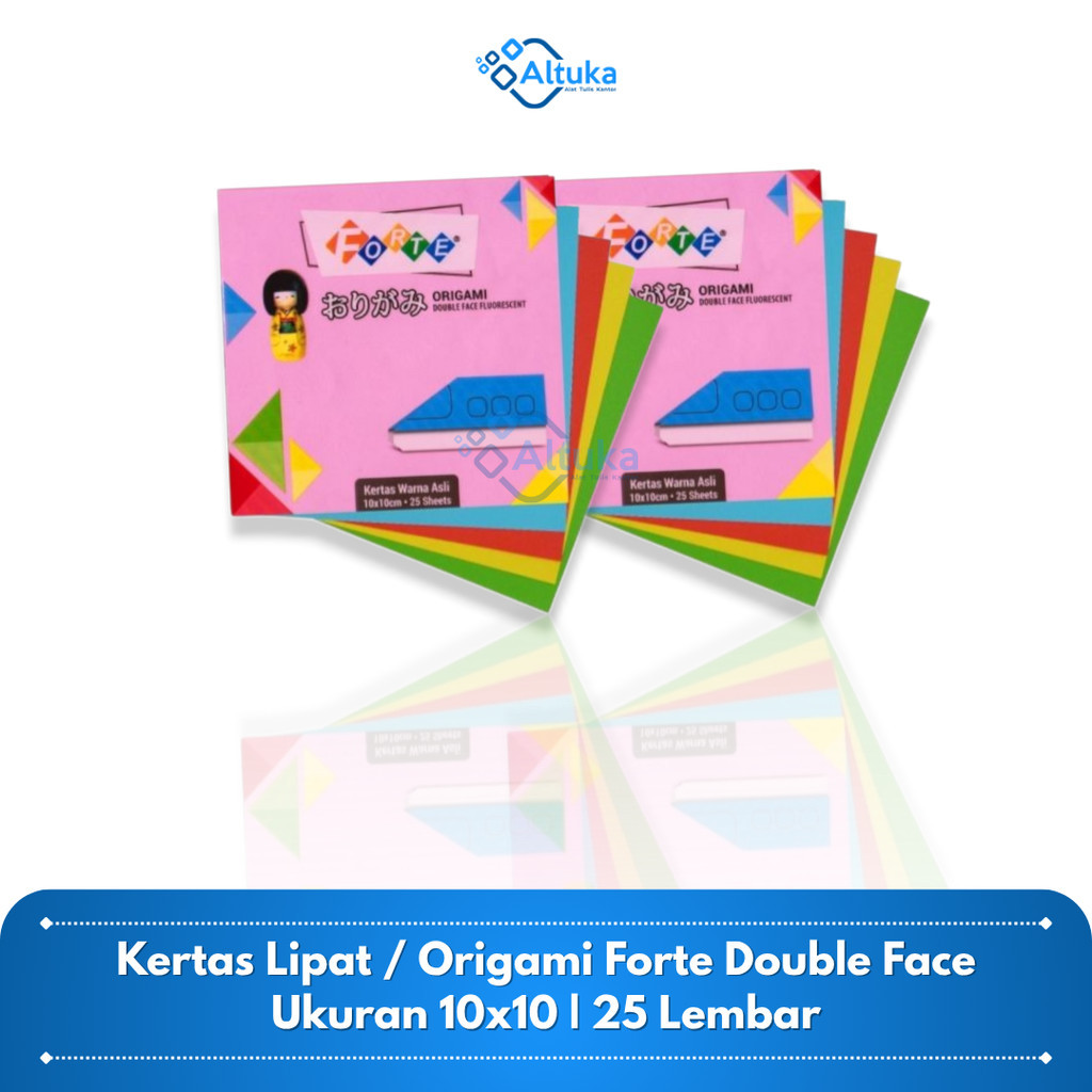 

(25 lembar) Origami / Kertas Lipat FORTE Double Face Ukuran 10x10