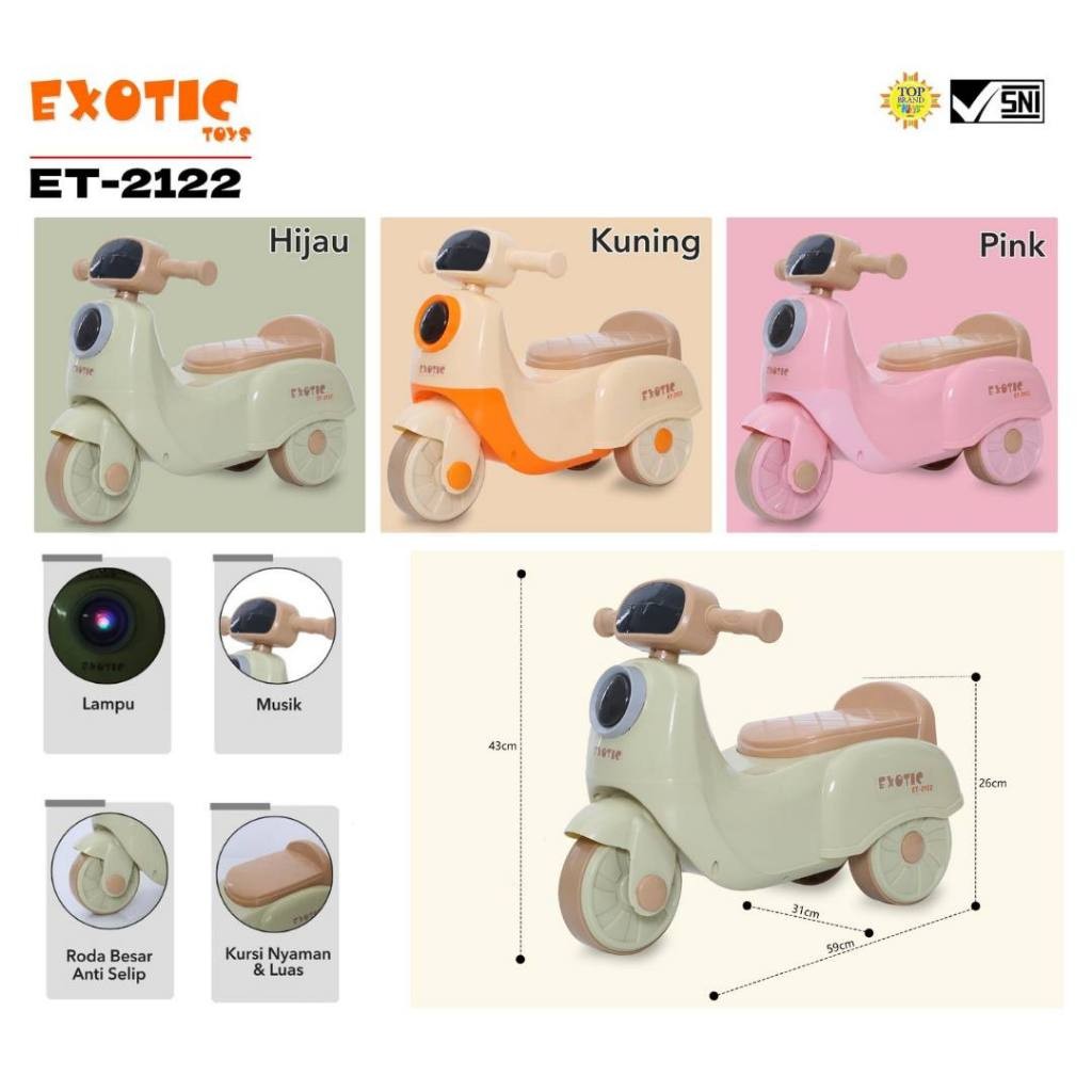 Mainan Motor Exotic Toys ET-2122 best seller