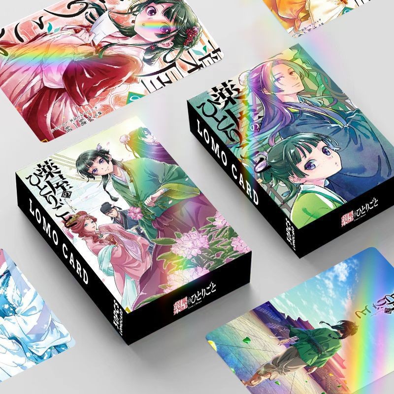 

Laser Flash Card Medicine House Girl Whisper Double-sided 30 Small Card LOMO Card Box Photo Card Collection Card