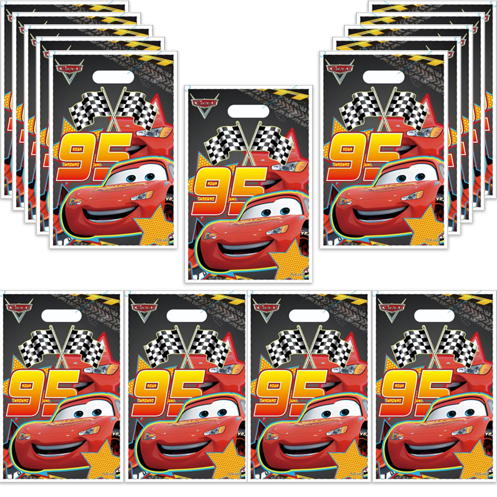 

10/20/30pcs Cars Party Plastic Goodie Bags Loot bags The Lightning McQueen Candy Gift Bags For Wedding Birthday Party Decoration
