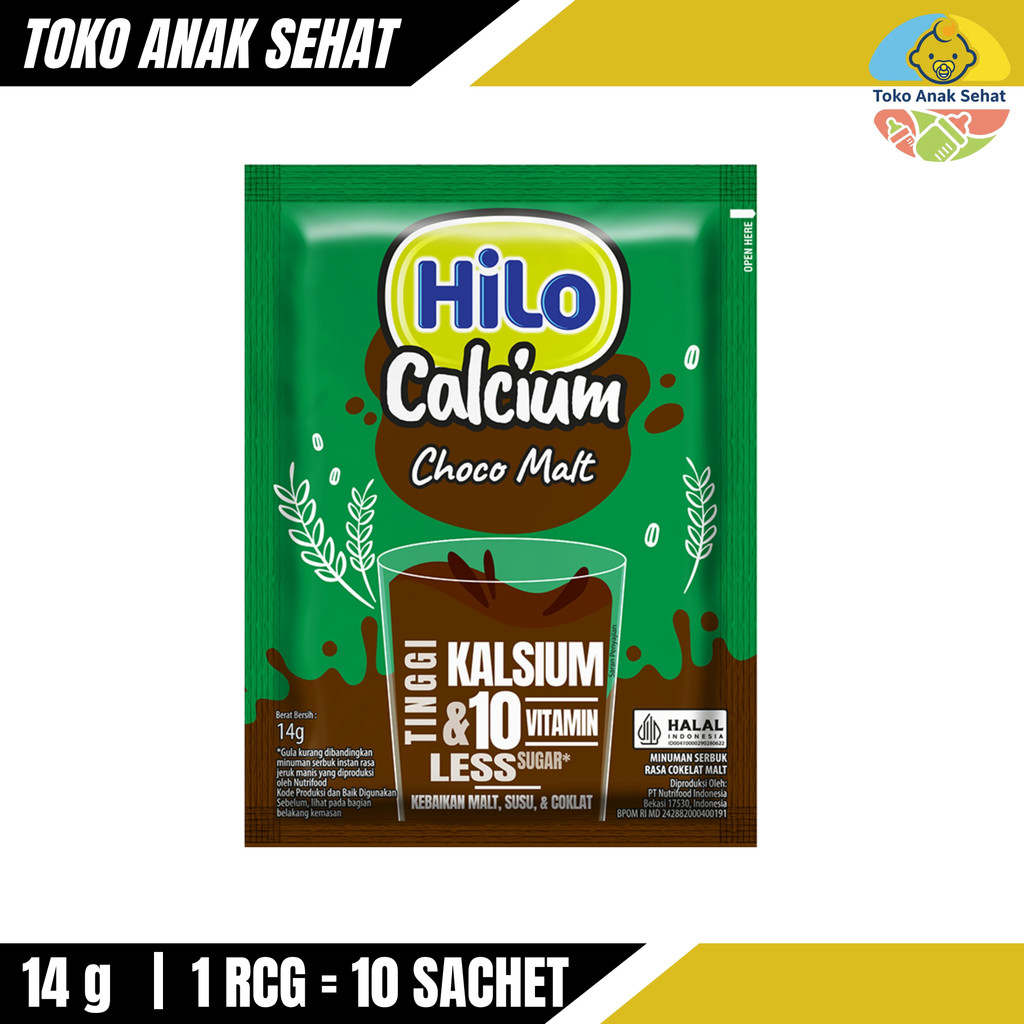 

HiLo Renceng Choco Malt Hi Calcium 10 Sachet Cokelat Susu Tinggi Kalsium Hailo Peninggi Badan ASB