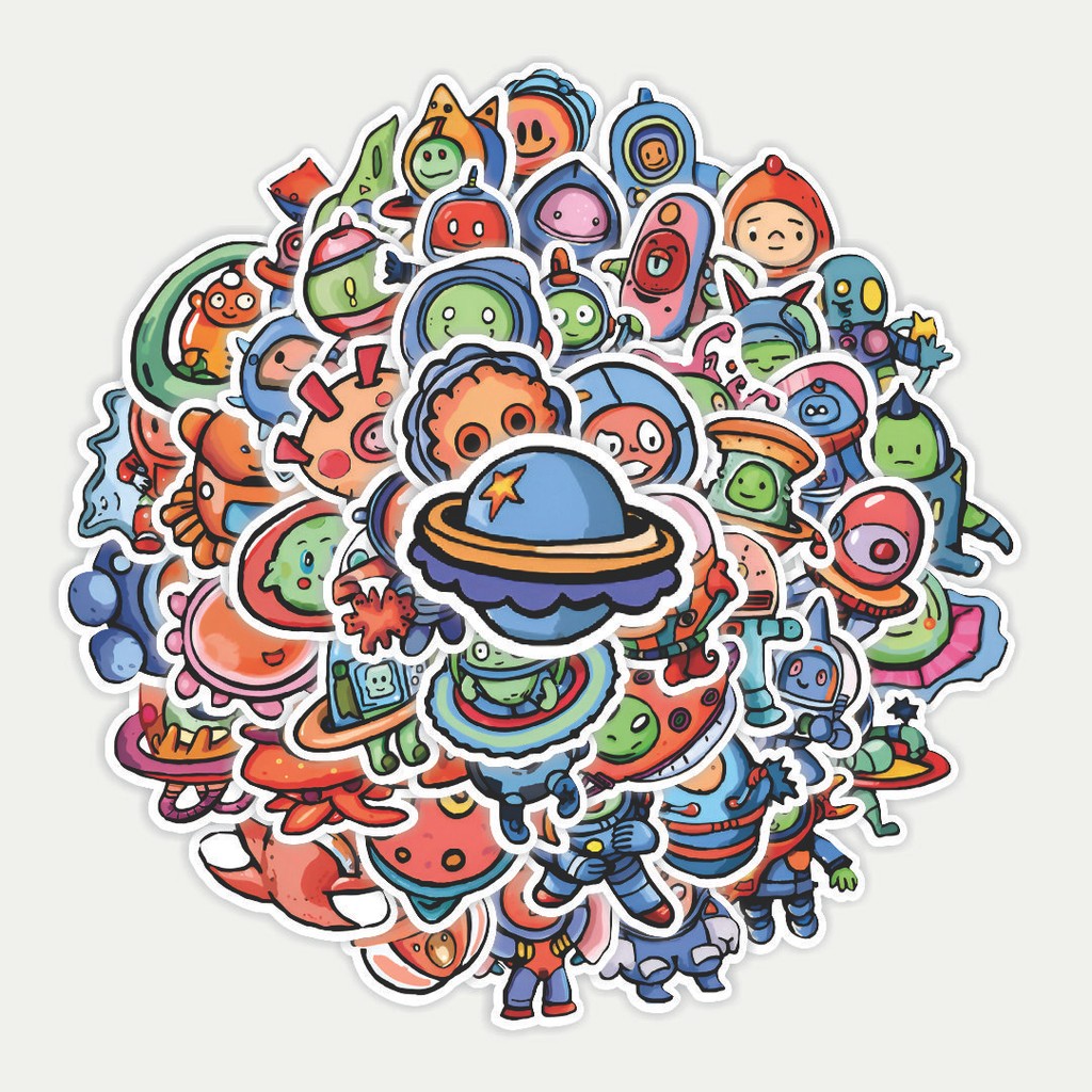 

Sticker Pack Stiker Alien Exquisite | Sticker TUMBLR | Stiker LAPTOP KOPER HELM