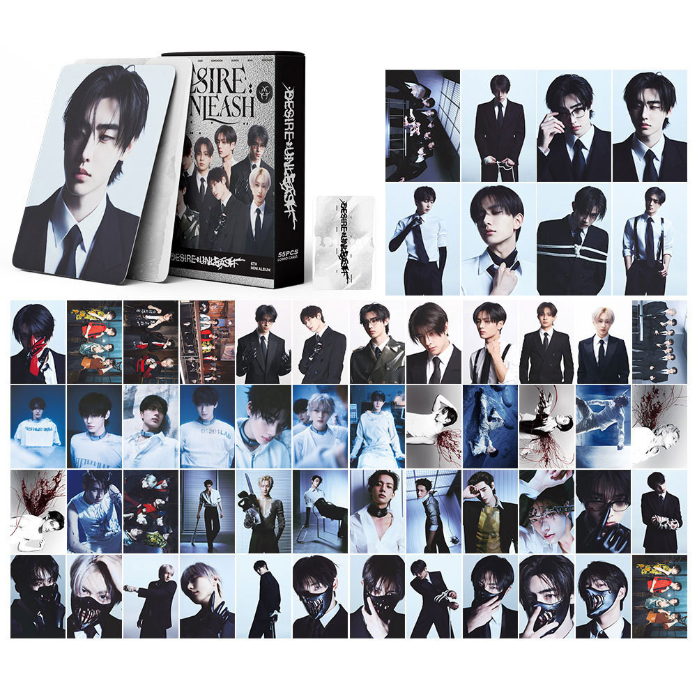 

55pcs EN 6TH MINI ALBUM DESIRE UNLEASH Collectible LOMO Cards E Group Small Cards HD Photo Cards Fan Collectible Cards