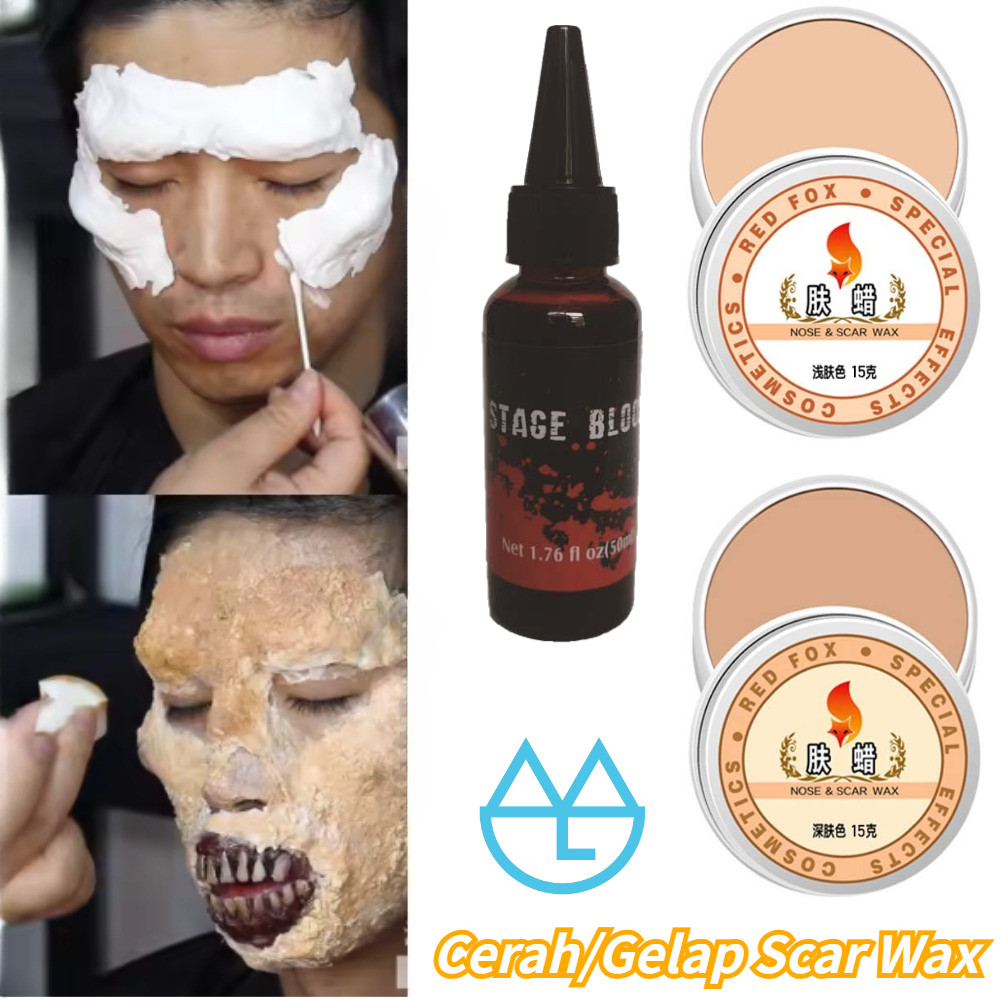 15g Cerah/Gelap Skin Wax Makeup Halloween Makeup / Fake Blood Halloween Darah Palsu Professional