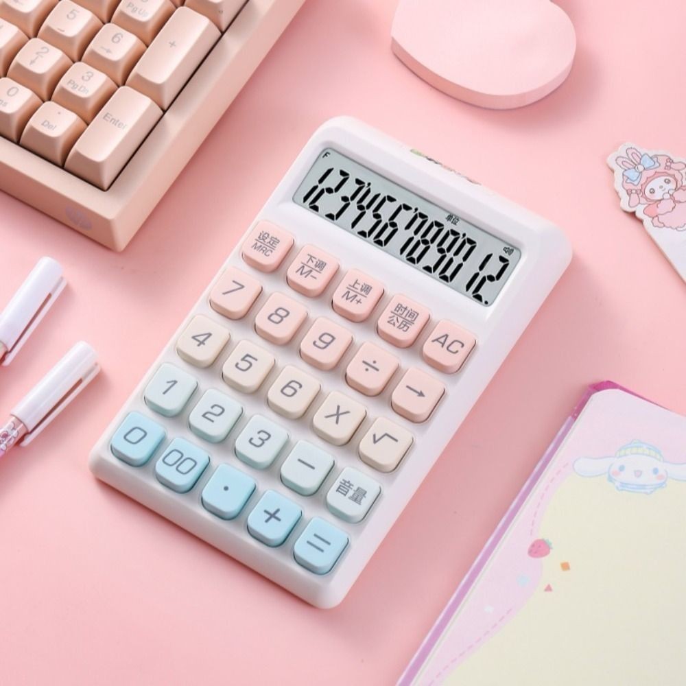 

Mechanical Keyboard Mechanical Keyboard Calculator 12 Digit Simple Design High-color Sugar Calculator High Sensitivity Button