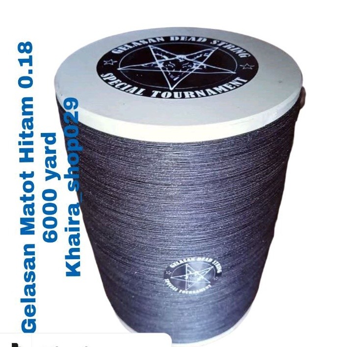 Promo Gelasan MAtot Hitam 0.18  BTG Hm 6000 yard ( Special Tournament) layang layang Murah