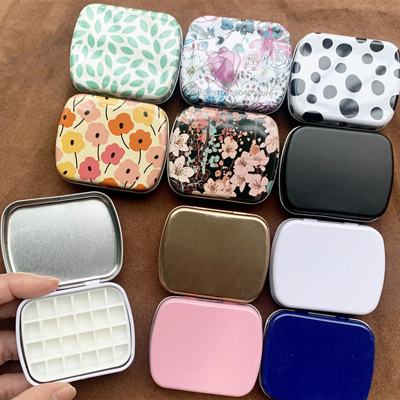 

Empty Mini Watercolor Box 12/24grid Portable Watercolor Palette Travel Painting Sketch Moisturizing Box Paint Box Art Supplies