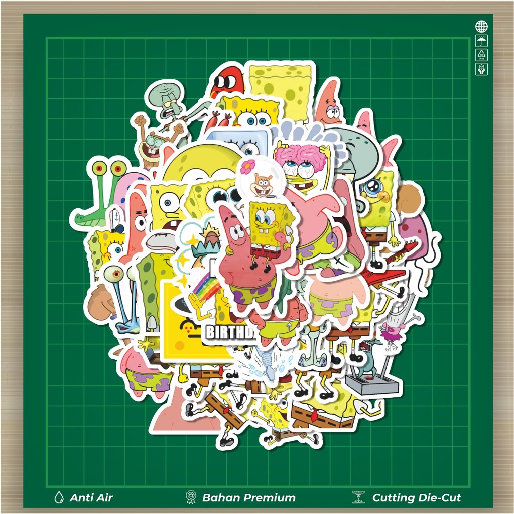 

HOT 50 PCS STIKER Stiker Spongebob Squarepants Universe Series Character Mix 1 Stiker Fashion Cars Decal Dingin Kartu Album Custom Vinyl Anti Air- Sticker Aesthetic Buku Journal Koper Casing HP Tablet Laptop Helm Motor Botol Minum