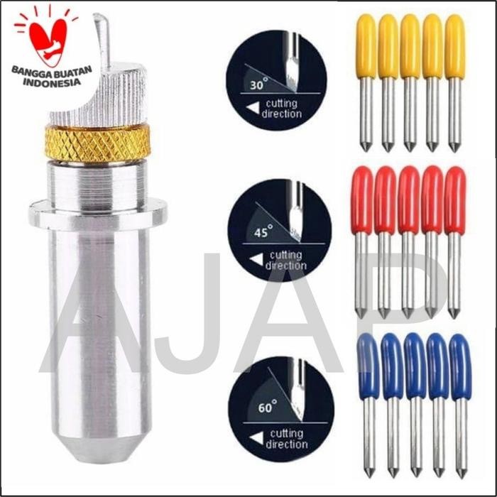 

Mata Pisau Ploter 30 45 60 Holder Blade Plotter Vinyl Cutter Roland - 5pcs pisau 60°