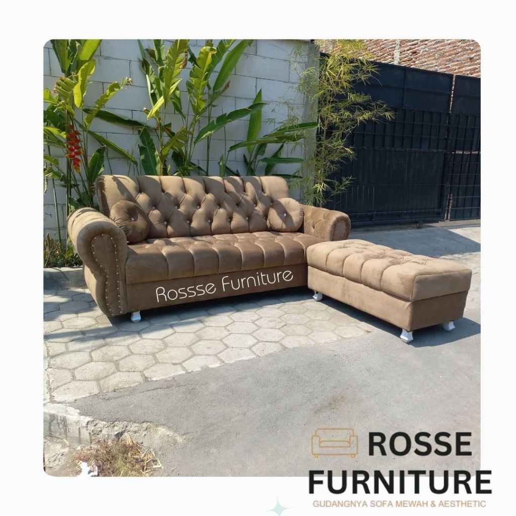Sofa Sudut Kancing Seribu   Minimalis L untuk Ruang Tamu Kecil | Sofa Minimalis | Sofa Modern