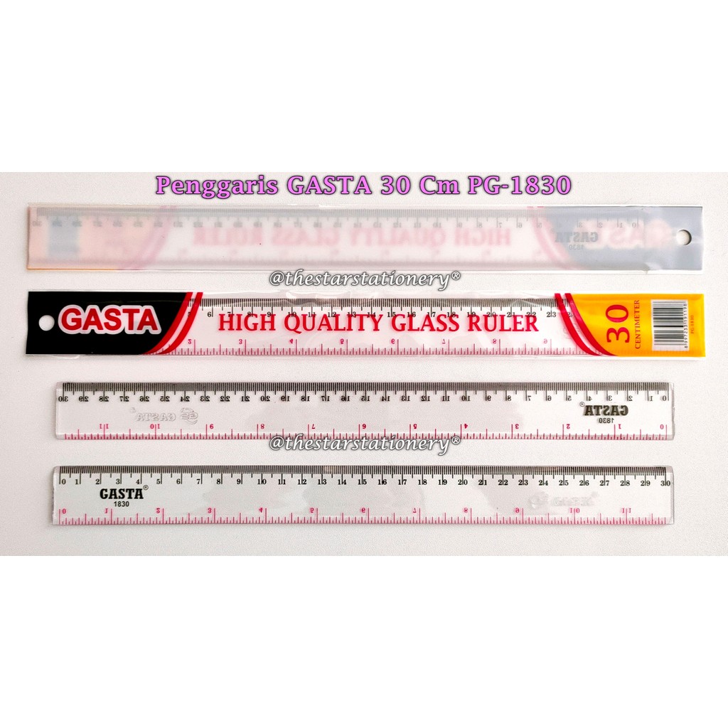 

(1 Biji) GABUNGAN Penggaris GASTA PG-1830 30Cm / Penggaris PVC Gasta 30 Penggaris Plastik (1 Biji)