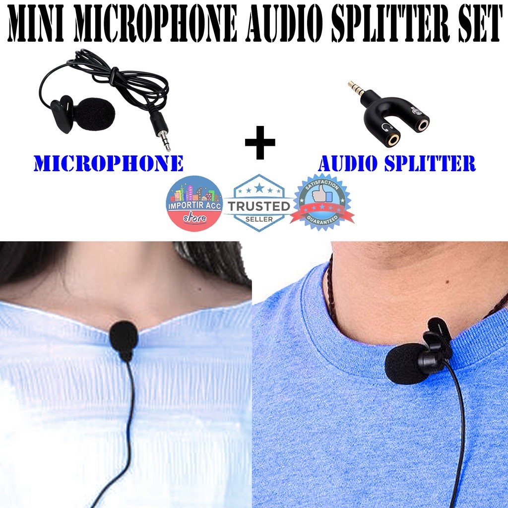 SERBA COD Mini Microphone Clip On Mic Microphone Clip On Head Center Style Mic Bando Kepala U Shape 