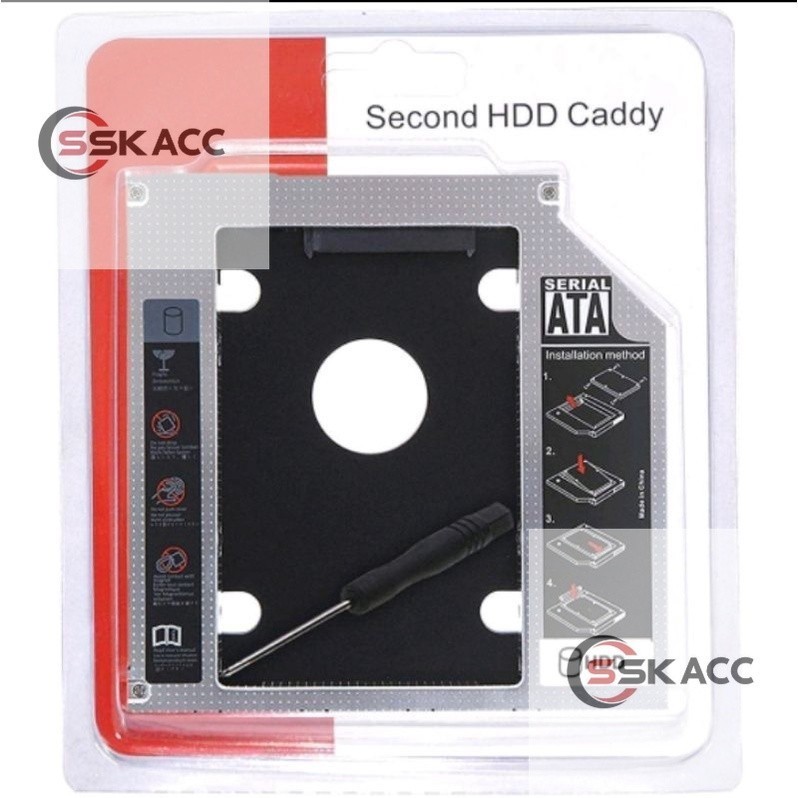 SSD HDD Caddy 12.7 mm SATA DVD Slot Hardisk / HDD Caddy -KOMPUTER