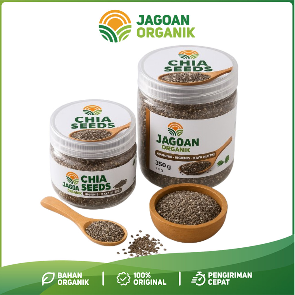 

Organic Chia Seeds Premium Quality Jagoan Organik Original 100% Murni Non GMO Biji Chiaseed Hitam Organik Chia Seed
