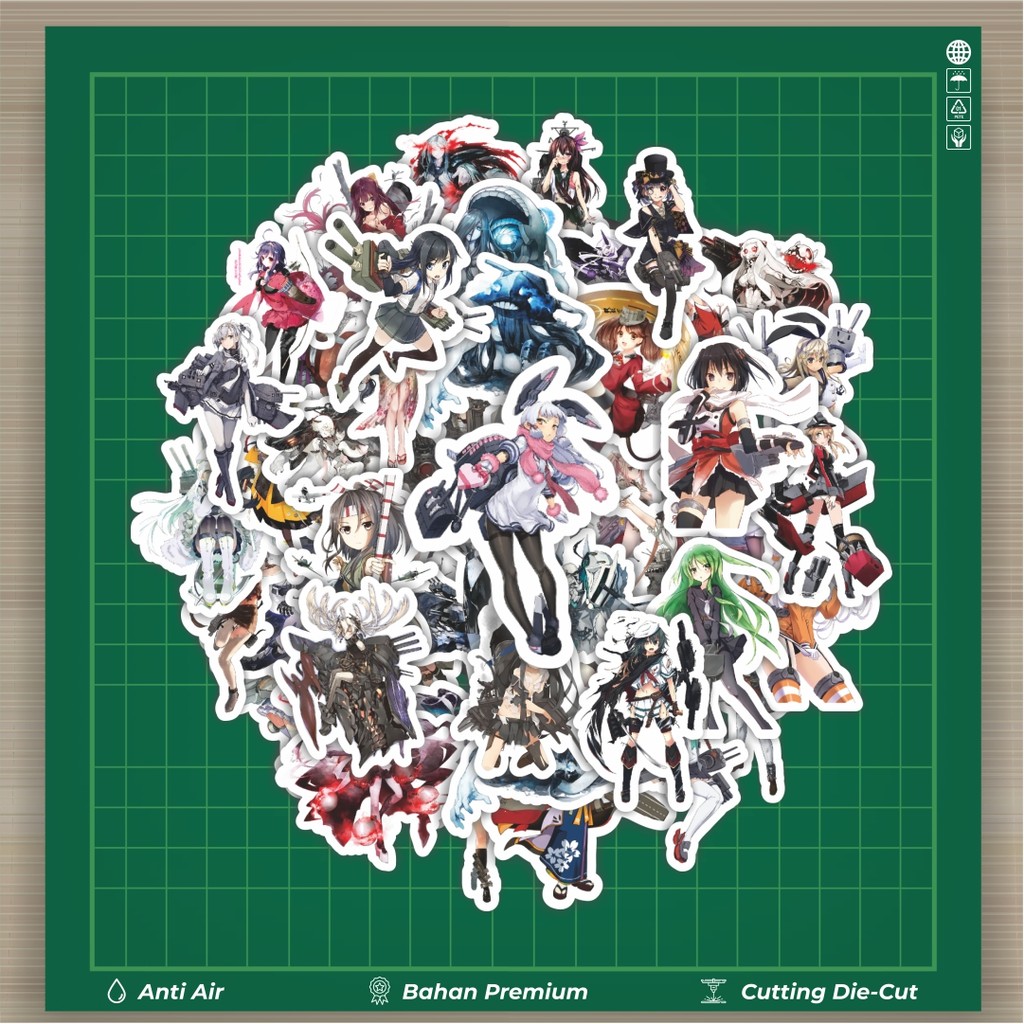 

HOT 50 PCS STIKER Stiker Anime Game Series Kantai Collection Character 4 Stiker Fashion Cars Decal Dingin Kartu Album Custom Vinyl Anti Air- Sticker Aesthetic Buku Journal Koper Casing HP Tablet Laptop Helm Motor Botol Minum