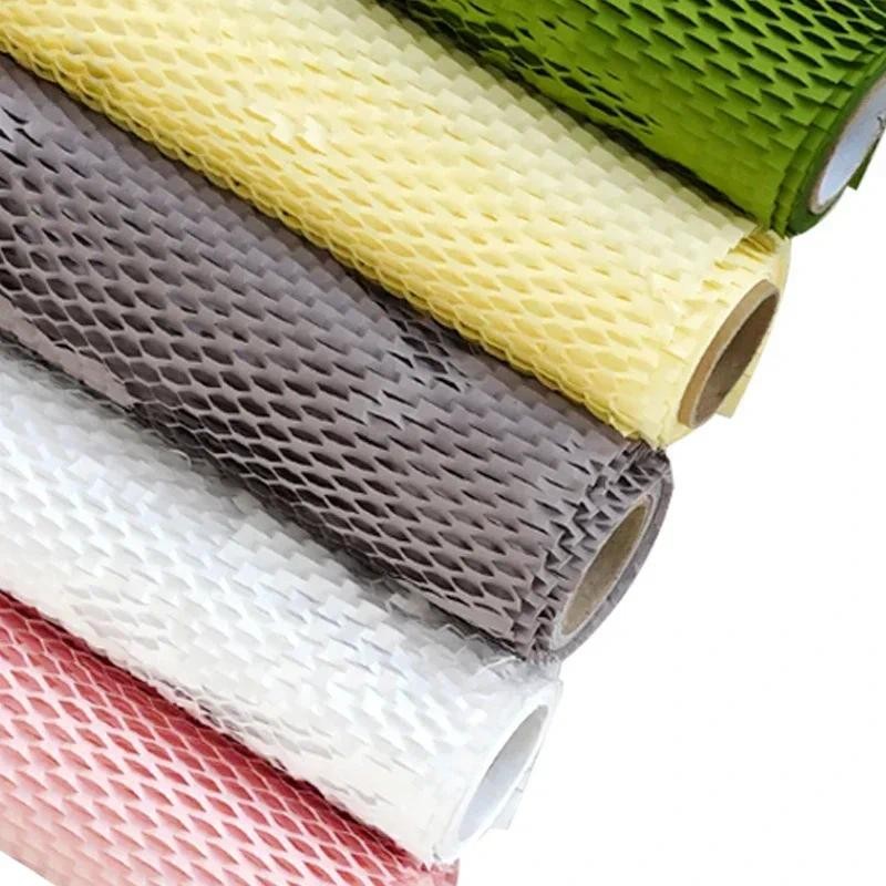 

50cm X10 yards3D Embossed Paper Flower Packaging Paper Honeycomb Papers Floral Materials Flower Bouquet Gift Wrapping Paper