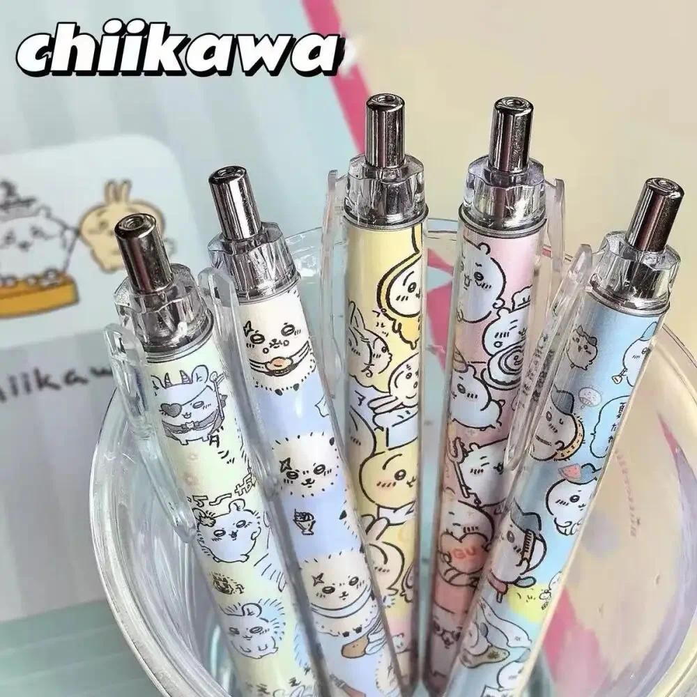 

2025 New Chiikawa Press Pen Hachiware Usagi Cute Cartoon Gel Pen 0.5mm Roll Paper Pens Students Stationery Gifts Hot Selling