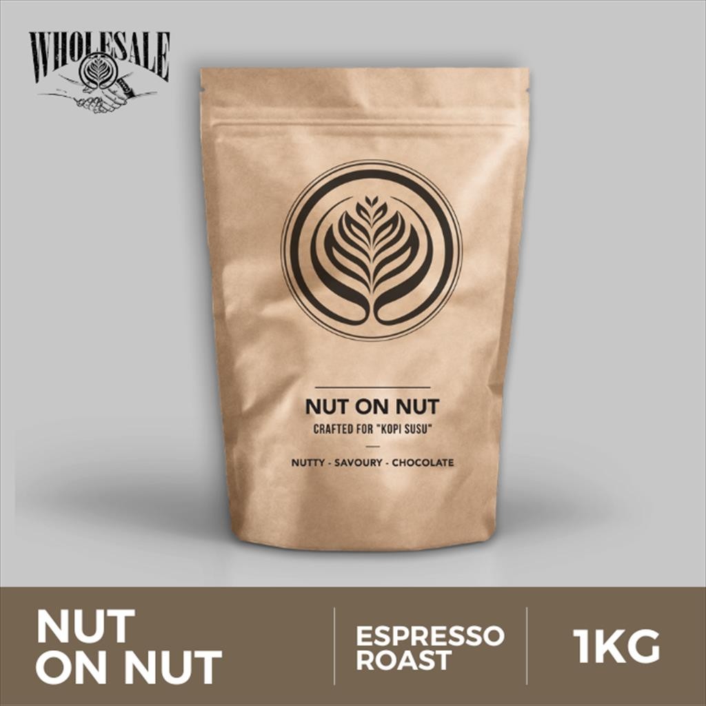 

Nut on Nut 1kg - Biji Kopi Robusta Kopi Susu Blend 1kg | Coffeenatics