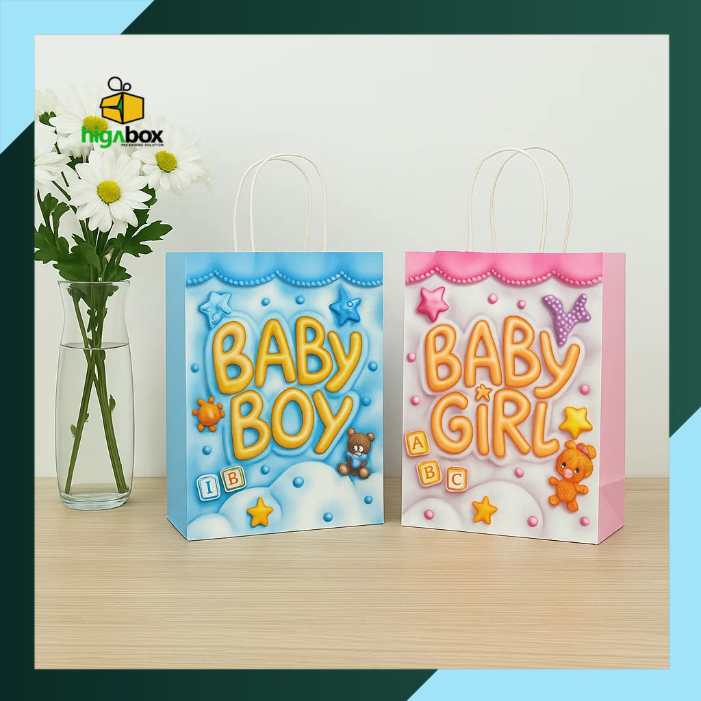 

Paper Bag Baby Boy / Paper Bag Baby Girl / Goodie bag Baby Boy / Goodiebag Baby Girl I AK02H3