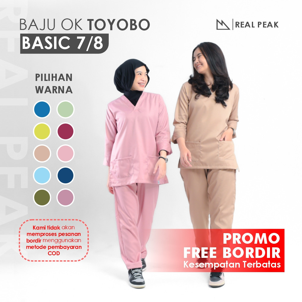 [REAL PEAK] Baju OK OKA  LENGAN 7/8 Dokter Petugas medis Perawat Jaga Toyobo