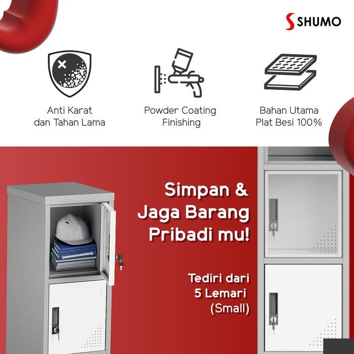 Lemari Loker Besi 5 pintu|Locker Kantor Dokumen File - LOKER 5 PINTU, DIRAKIT