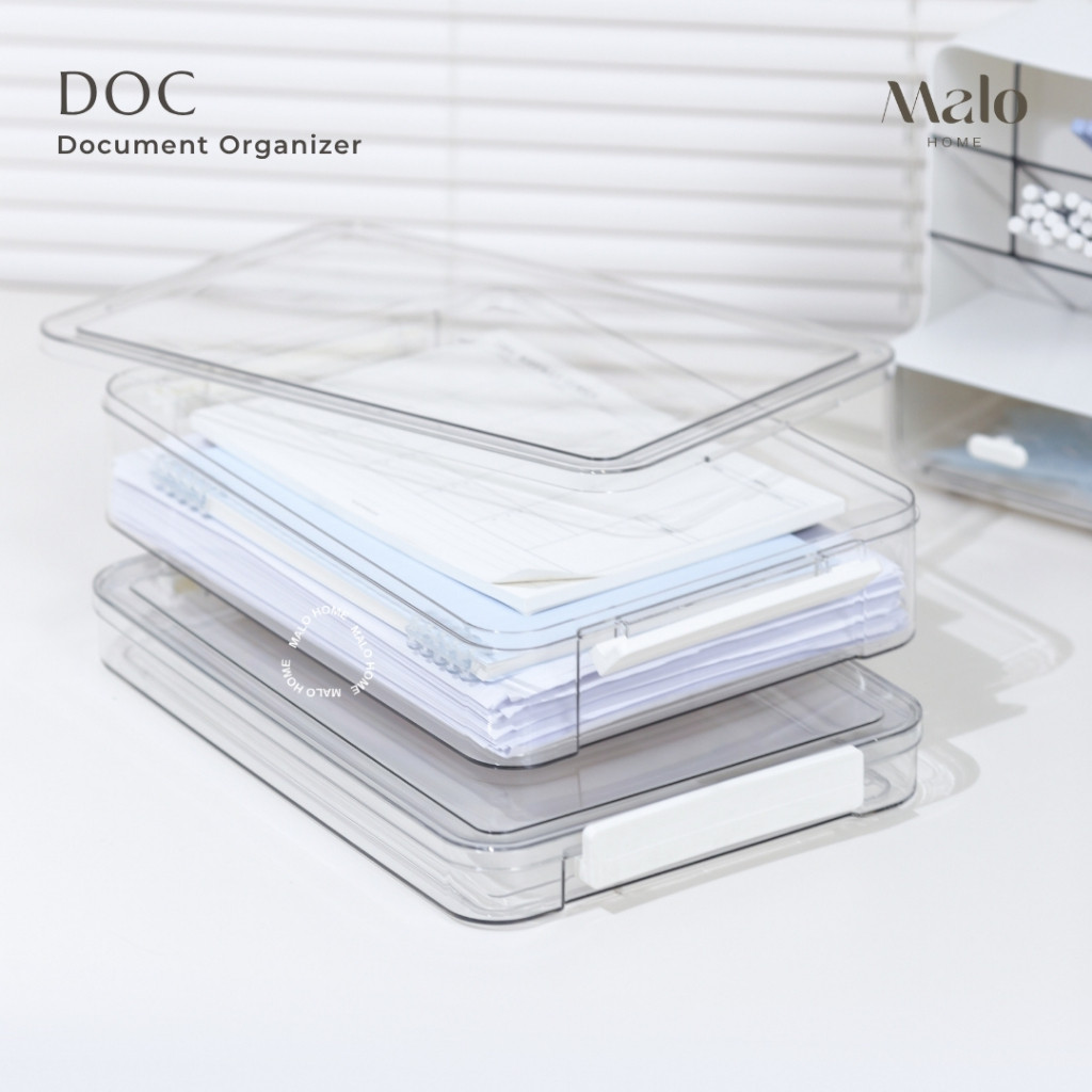 

MALOHOME - DOCUMENT STORAGE tempat hvs tempat dokumen estetik box acrylic storage box besar folio a4