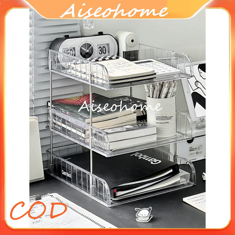 

COD Rak Dokumen Rak Kertas Stationary Rak Susun Rak Meja Stackable Document Tray Desk Storage Foldable 2-4 Tiers Rak Kertas File Dokumen Susun Akrilik File Kantor Penyimpanan File Kantor dan Organisasi Rak Penyimpanan Multifungsi Organizer Kertas/Buku