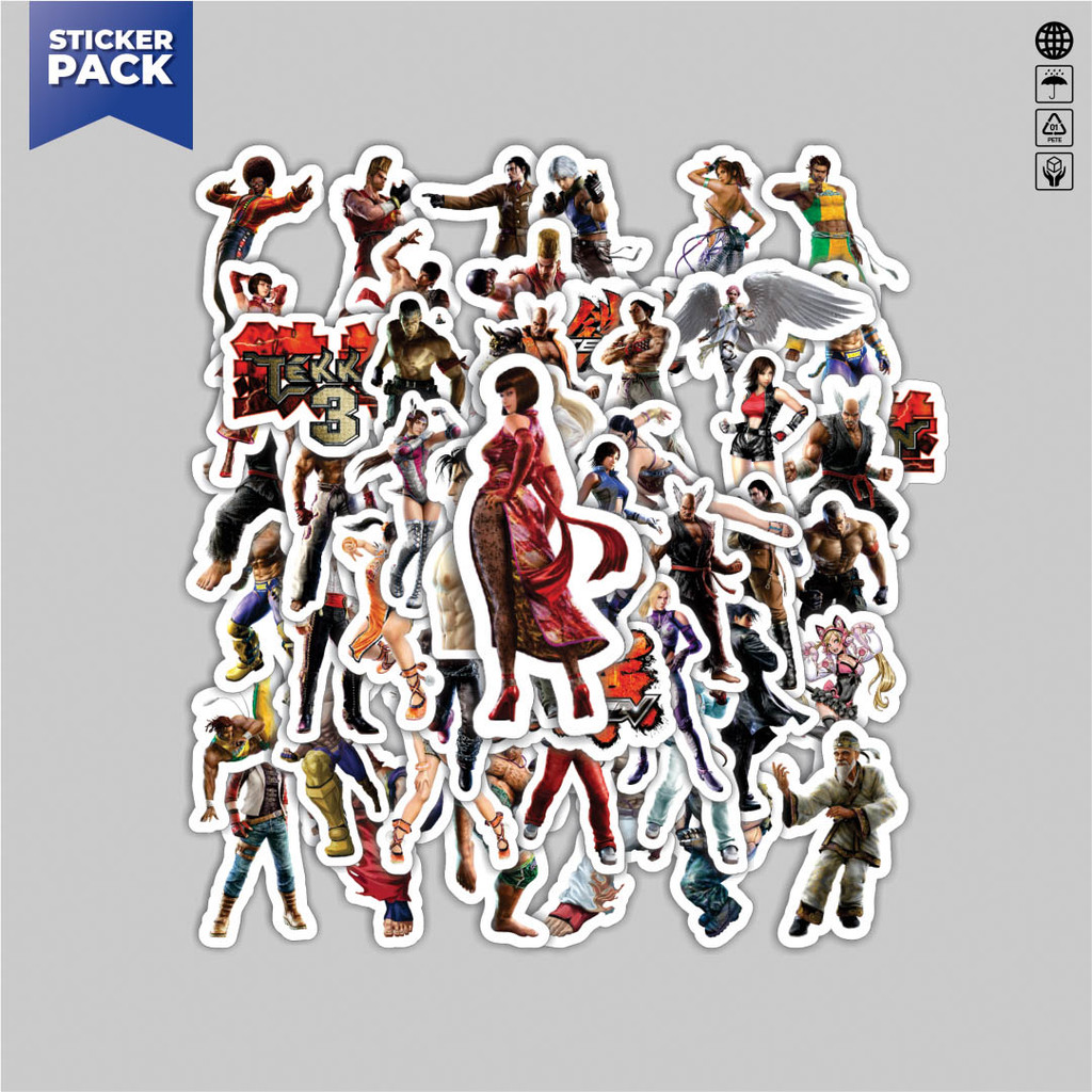 

[100PCS]Stiker Pack Stiker Game Series Tekken Character Mix 3 Aesthetic Vinyl Anti Air Dekorasi Sticker Laptop Buku Journal Koper Helm Casing HP Gitar Helm Skateboard