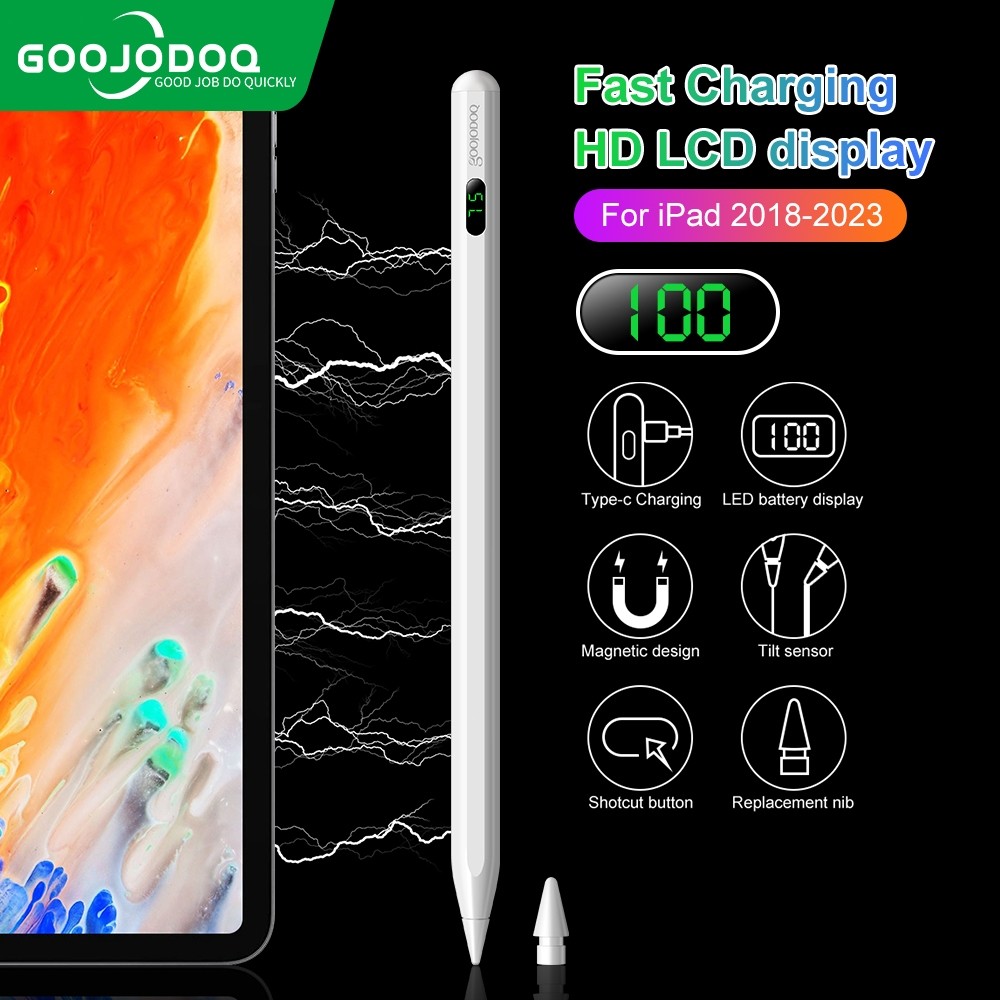 

Goojodoq stylus Pen CD3279 For iPad Pen LCD Display, Palm Rejection with wireless charger Stylus Pen Pencils for iPad Pro 11 1 2rd 3 4 / Air 4 Air 5 / Pro 12.9 / Mini 6