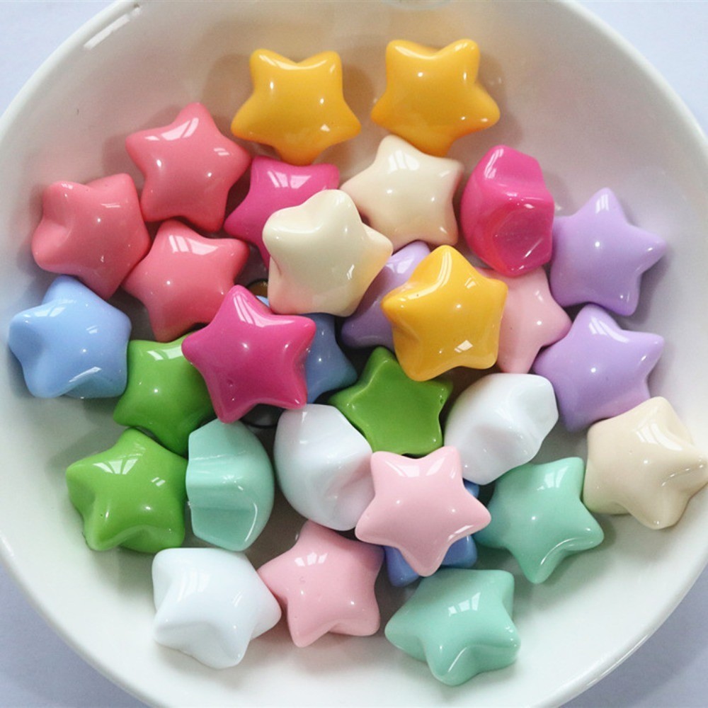 

10pcs Cute Cartoon Kawaii color star Flat Back Resin DIY Scrapbooking Cabochons Decoration Accessories